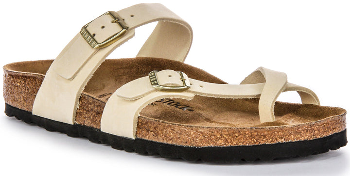 Sandales Birkenstock Mayari | Cuir suédé beige pour femme