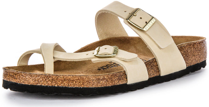Sandales Birkenstock Mayari | Cuir suédé beige pour femme