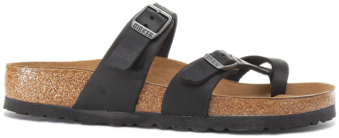 Sandales Birkenstock Mayari | cuir véritable noir pour femmes
