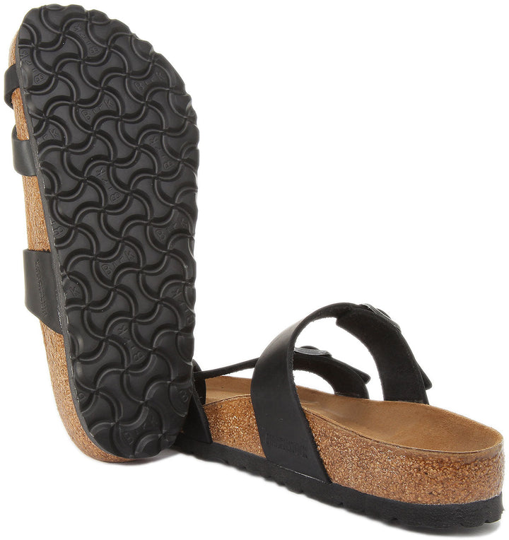 Sandales Birkenstock Mayari | cuir véritable noir pour femmes