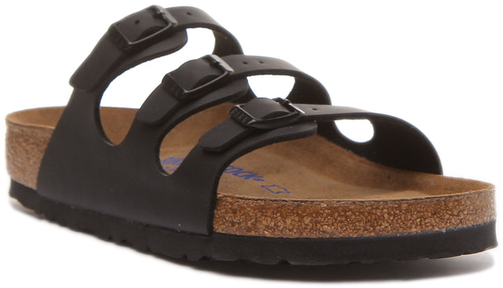 Sandales Birkenstock Florida | Birko-Flor noir pour femmes