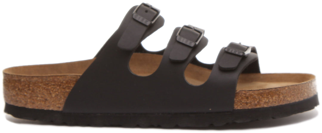 Sandales Birkenstock Florida | Birko-Flor noir pour femmes