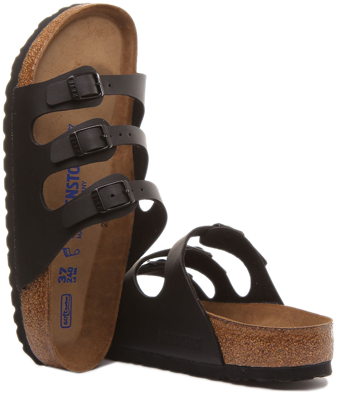 Sandales Birkenstock Florida | Birko-Flor noir pour femmes