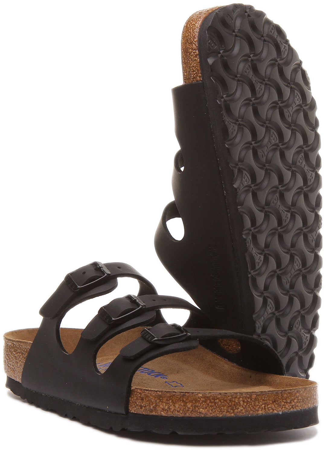 Sandales Birkenstock Florida | Birko-Flor noir pour femmes