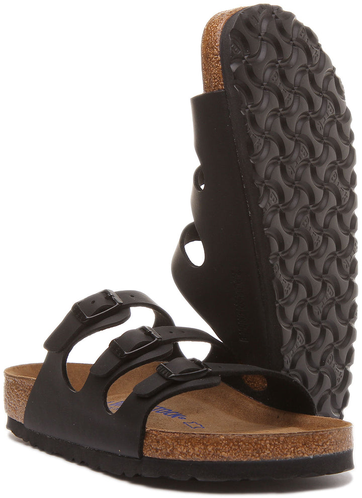 Sandales Birkenstock Florida | Birko-Flor noir pour femmes