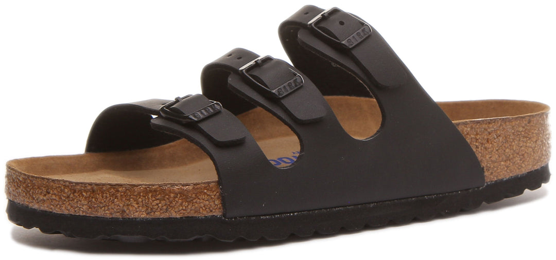 Sandales Birkenstock Florida | Birko-Flor noir pour femmes