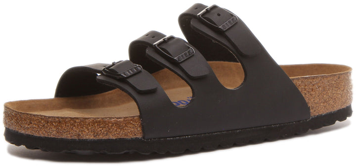 Sandales Birkenstock Florida | Birko-Flor noir pour femmes