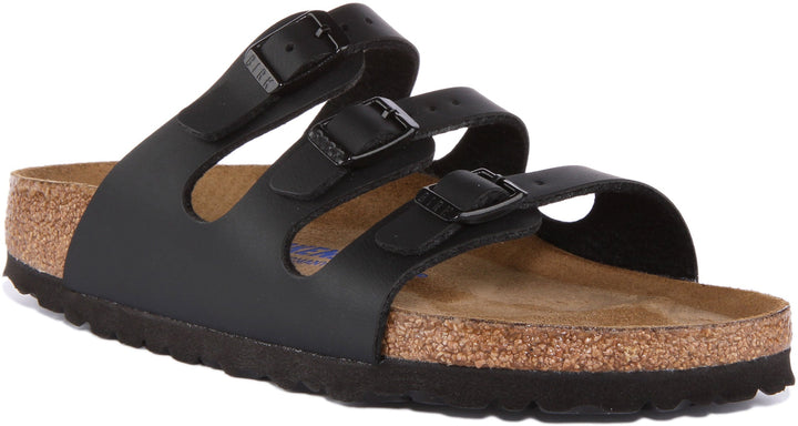 Sandales Birkenstock Florida | Birko-Flor noir pour femmes