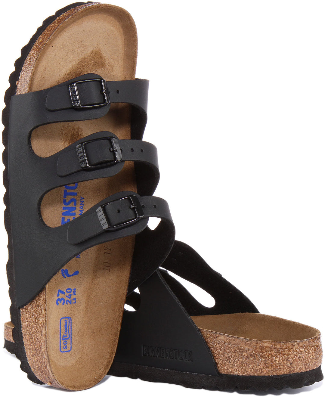 Sandales Birkenstock Florida | Birko-Flor noir pour femmes