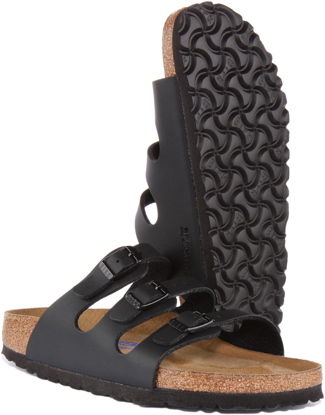 Sandales Birkenstock Florida | Birko-Flor noir pour femmes