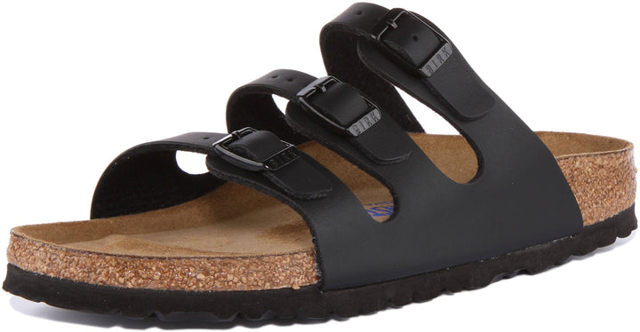 Sandales Birkenstock Florida | Birko-Flor noir pour femmes
