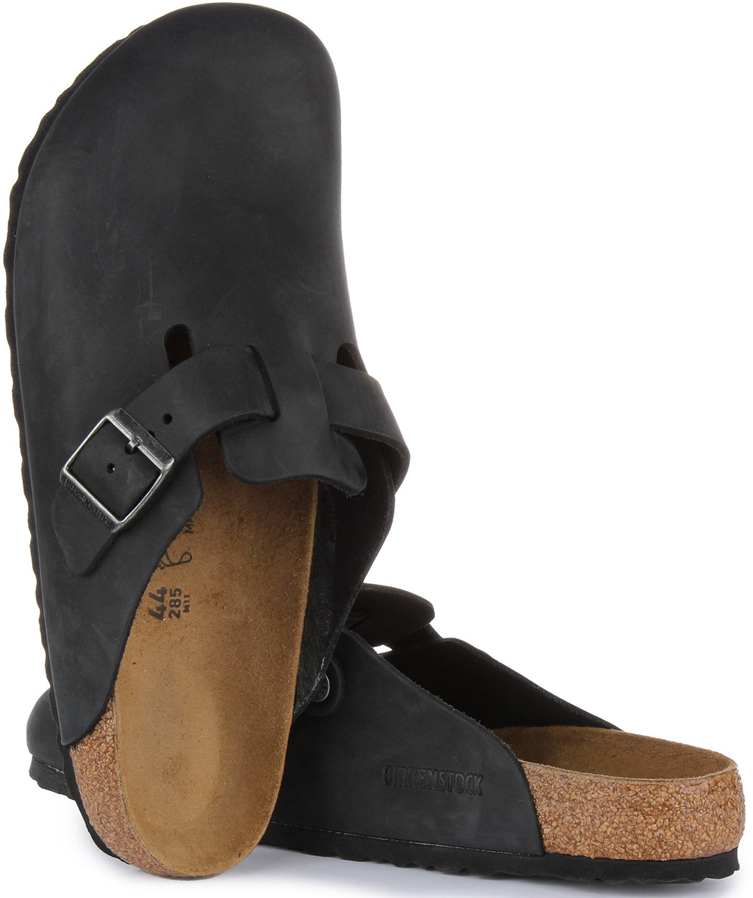 Zoccoli Birkenstock Boston | Vera pelle nera da uomo e donna