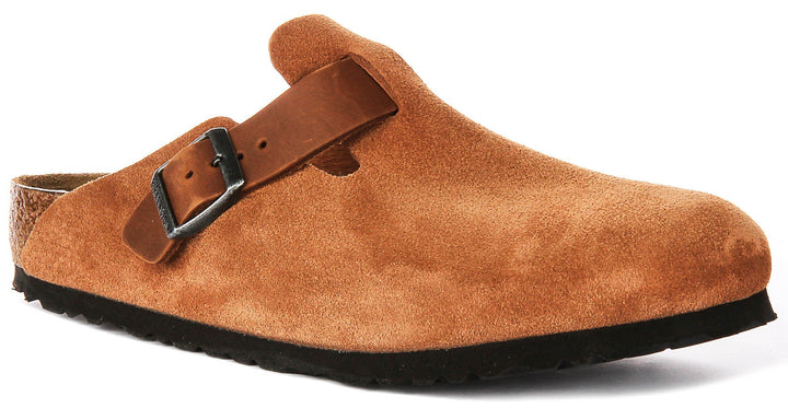 Birkenstock Boston zoccoli | Birko-Flor color cognac da uomo e donna