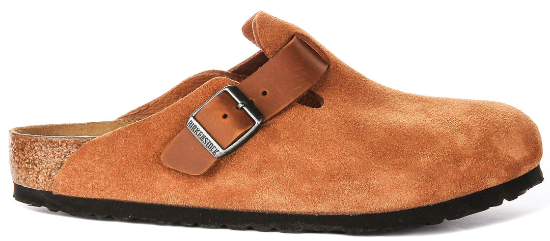 Birkenstock Boston zoccoli | Birko-Flor color cognac da uomo e donna