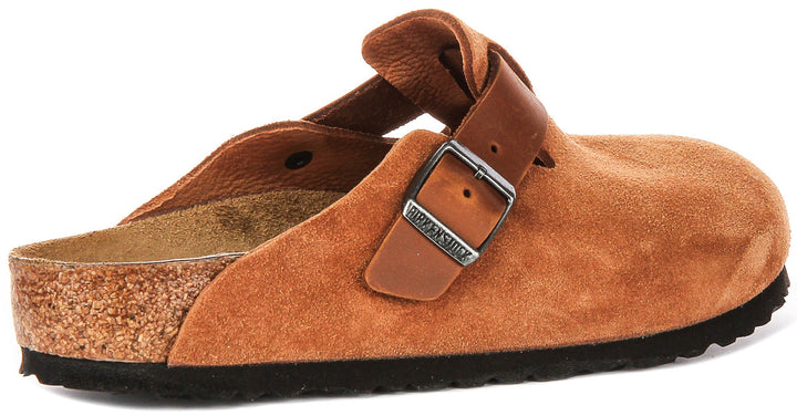 Birkenstock Boston zoccoli | Birko-Flor color cognac da uomo e donna