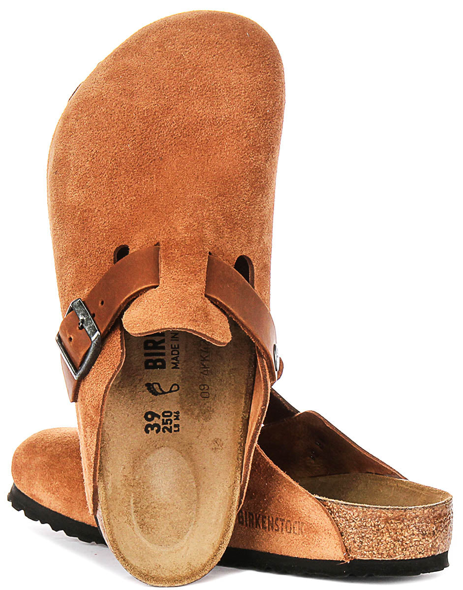 Birkenstock Boston zoccoli | Birko-Flor color cognac da uomo e donna