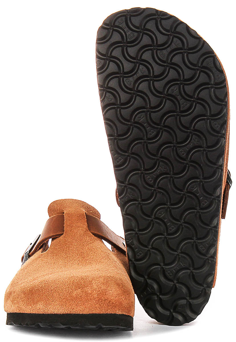 Birkenstock Boston zoccoli | Birko-Flor color cognac da uomo e donna