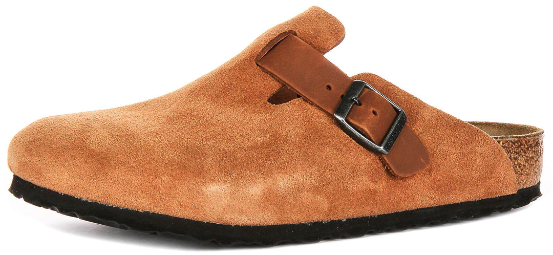 Birkenstock Boston zoccoli | Birko-Flor color cognac da uomo e donna