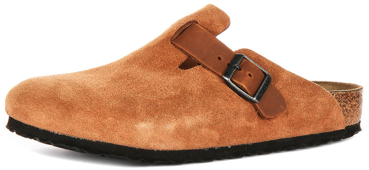 Birkenstock Boston zoccoli | Birko-Flor color cognac da uomo e donna