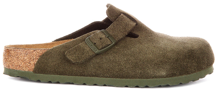 Zoccoli Birkenstock Boston | Birko-Flor verde da uomo e donna - calzata regolare