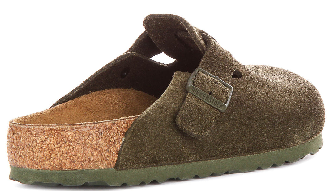 Zoccoli Birkenstock Boston | Birko-Flor verde da uomo e donna - calzata regolare