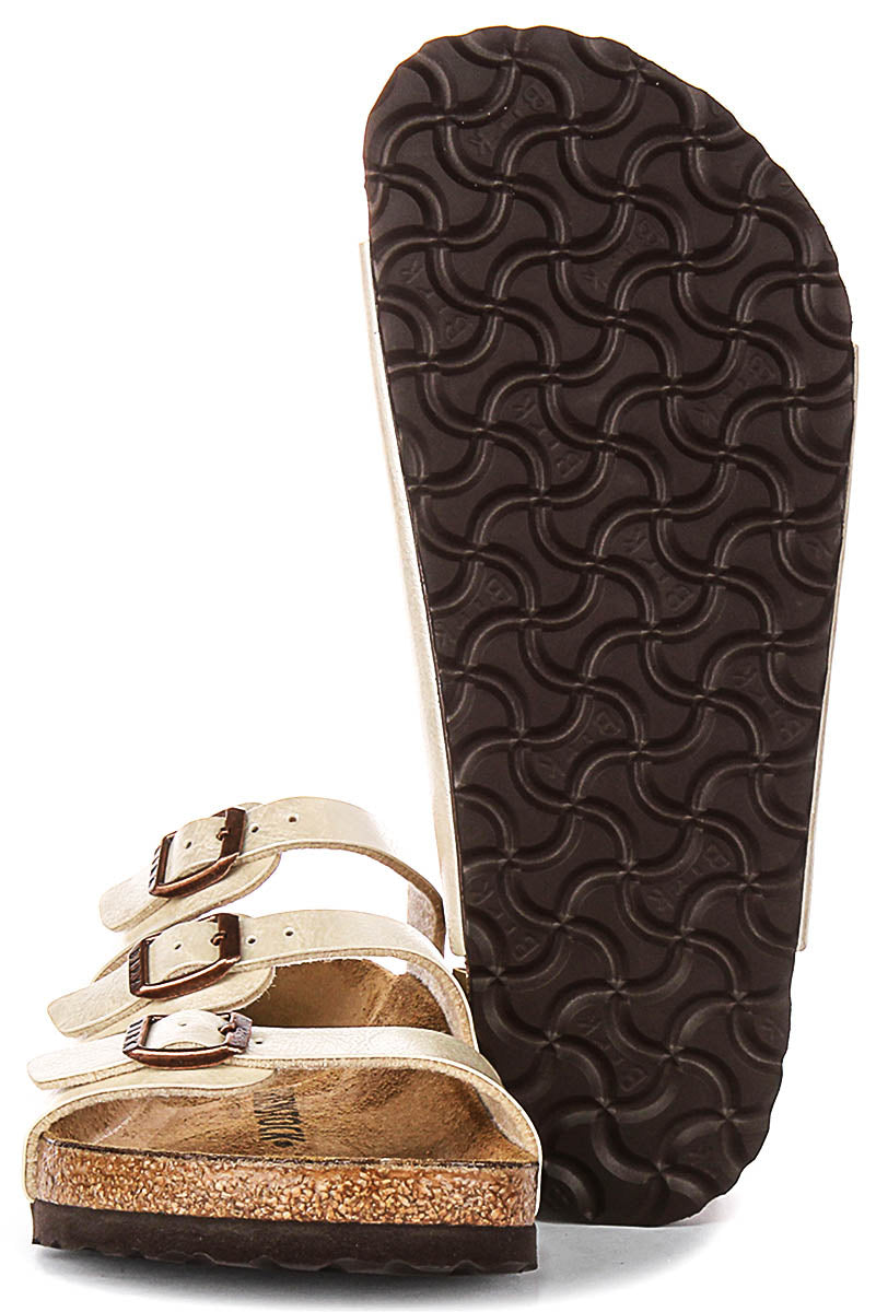 Birkenstock Florida sandali | Birko-Flor bianco perla da donna - Calzata regolare