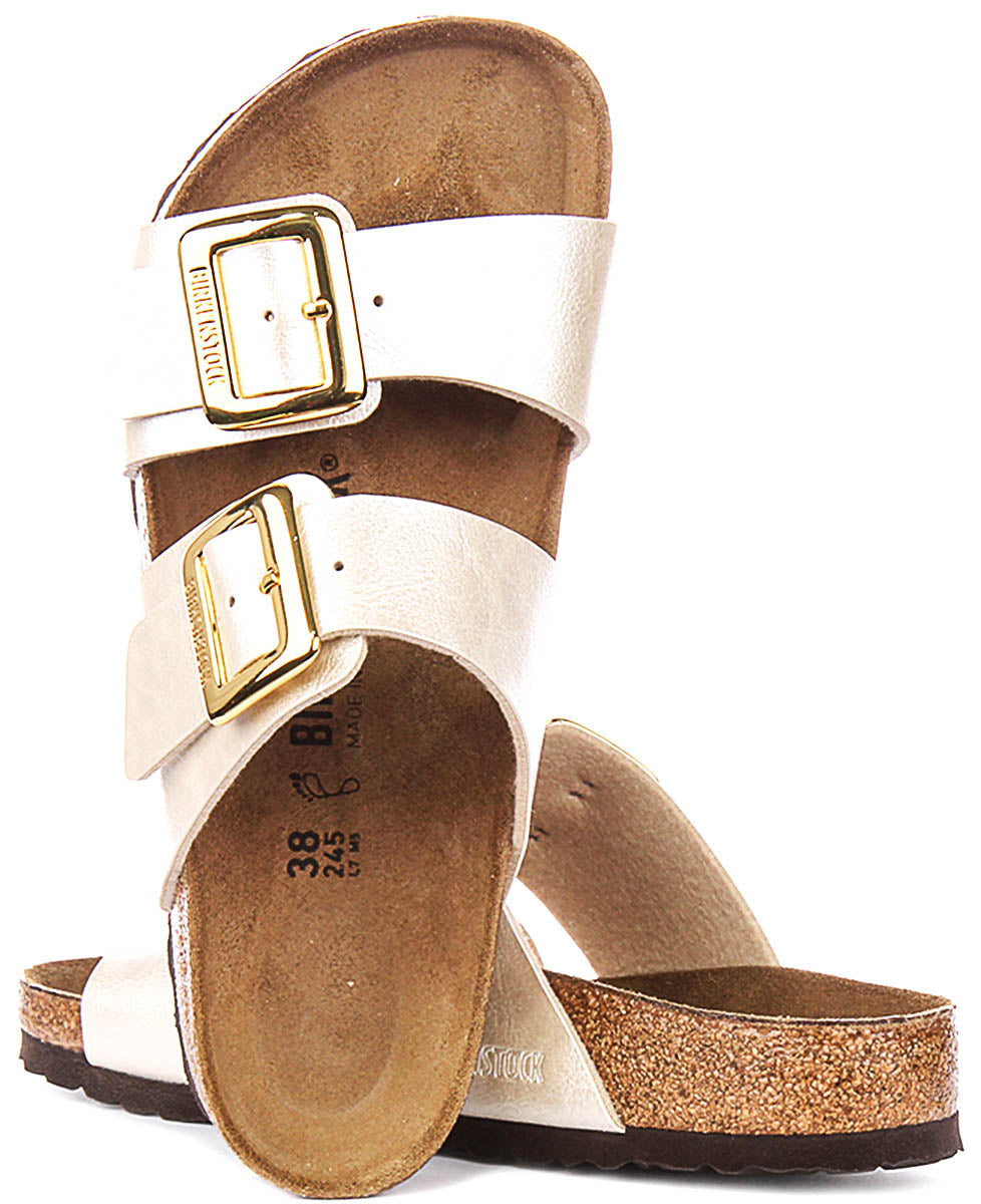 Birkenstock Sydney Cushion-klompen | parelwit Birko-Flor voor dames – normale pasvorm