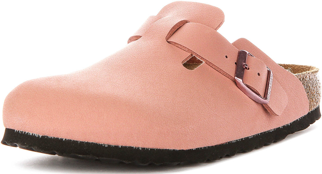 Birkenstock Boston Clogs | Pink Birko-Flor for Kids - Narrow Fit