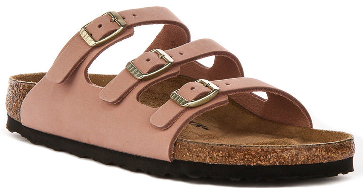 Sandali Birkenstock Florida | materiale della tomaia originale Birkenstock rosa da donna - calzata stretta