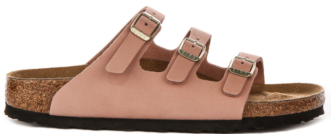 Sandali Birkenstock Florida | materiale della tomaia originale Birkenstock rosa da donna - calzata stretta