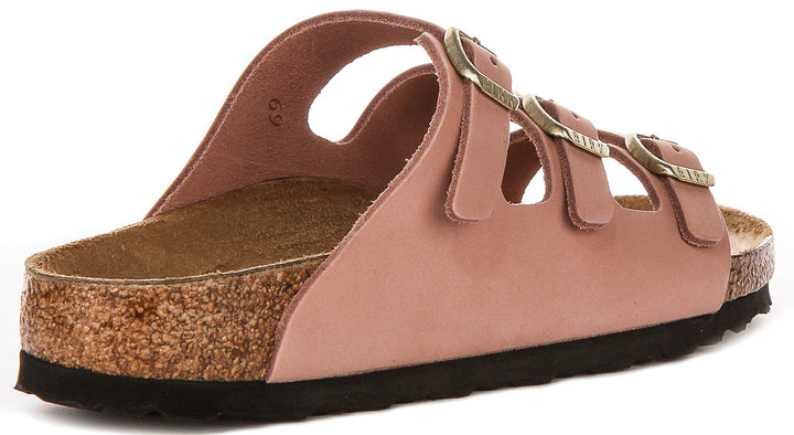 Sandali Birkenstock Florida | materiale della tomaia originale Birkenstock rosa da donna - calzata stretta