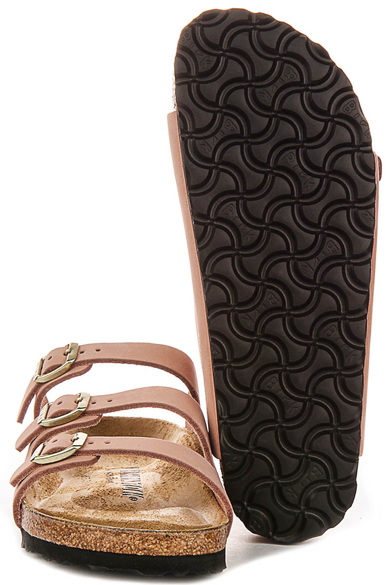 Sandali Birkenstock Florida | materiale della tomaia originale Birkenstock rosa da donna - calzata stretta