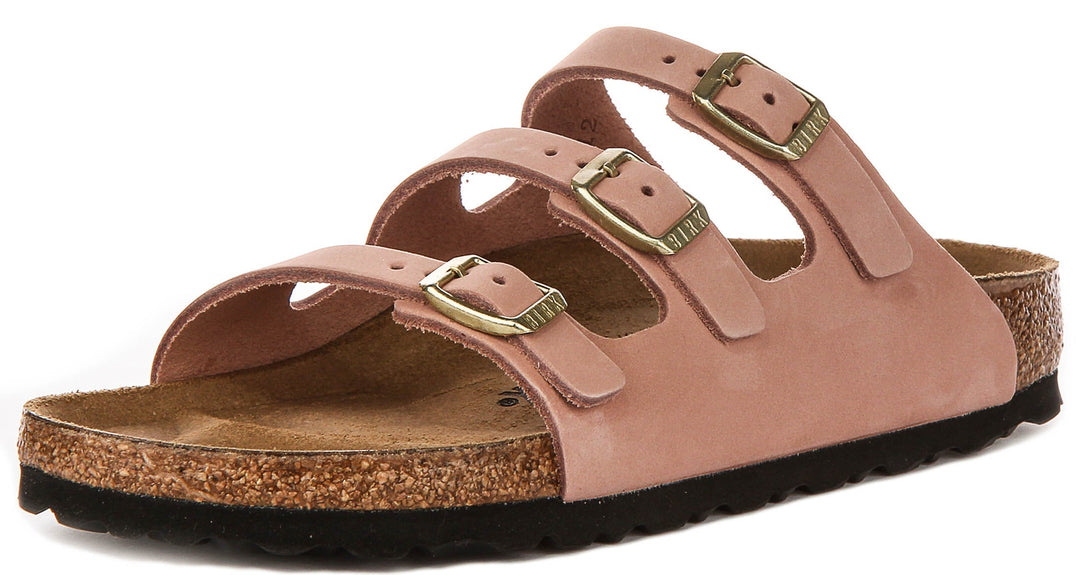 Sandali Birkenstock Florida | materiale della tomaia originale Birkenstock rosa da donna - calzata stretta