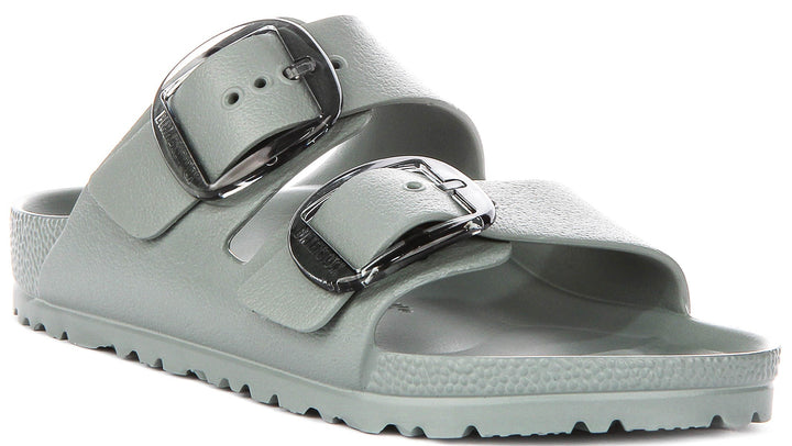Birkenstock Arizona Sandals | Sage Green EVA - Big Buckle for Women - Narrow Fit