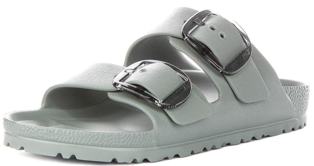 Birkenstock Arizona Sandals | Sage Green EVA - Big Buckle for Women - Narrow Fit