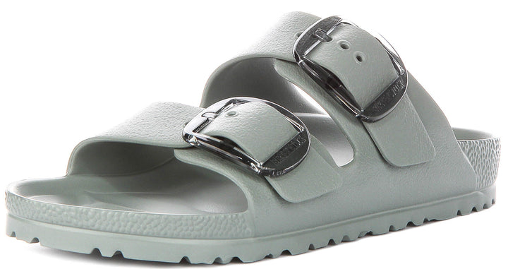 Birkenstock Arizona Sandals | Sage Green EVA - Big Buckle for Women - Narrow Fit