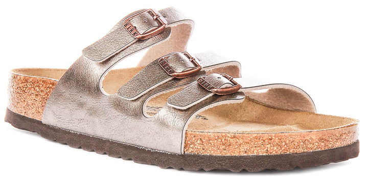 Sandalias Birkenstock Florida | Birko-Flor color topo, para mujer, horma regular