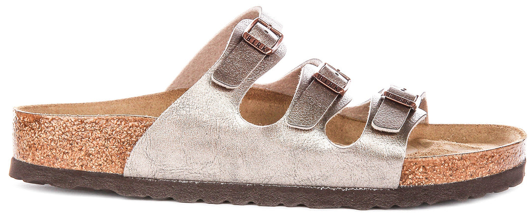 Sandalias Birkenstock Florida | Birko-Flor color topo, para mujer, horma regular