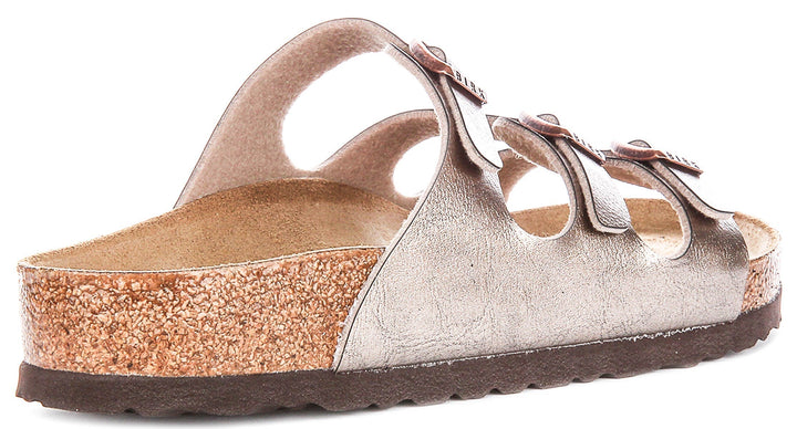 Sandalias Birkenstock Florida | Birko-Flor color topo, para mujer, horma regular