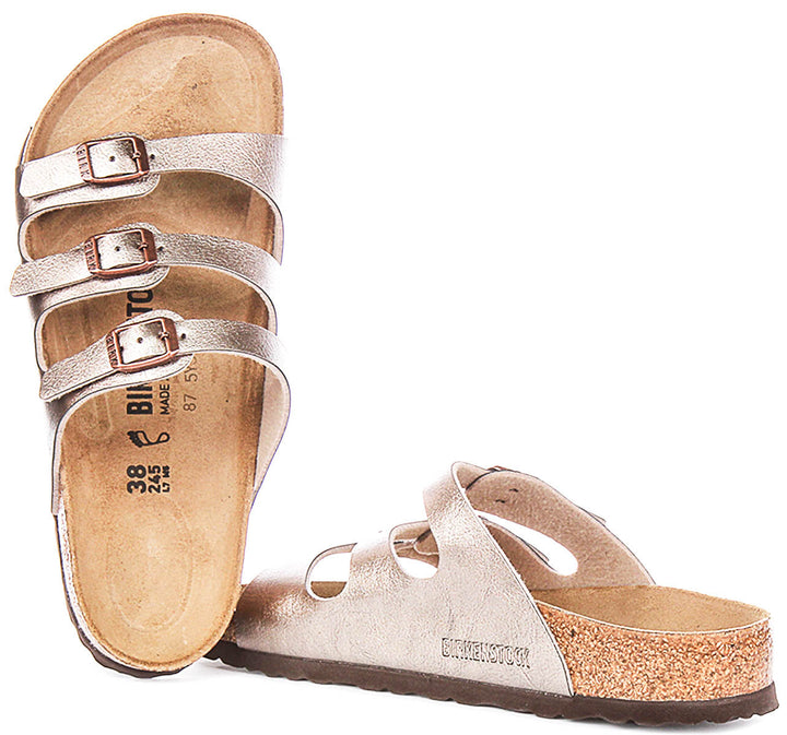 Sandalias Birkenstock Florida | Birko-Flor color topo, para mujer, horma regular