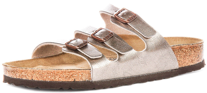 Sandalias Birkenstock Florida | Birko-Flor color topo, para mujer, horma regular