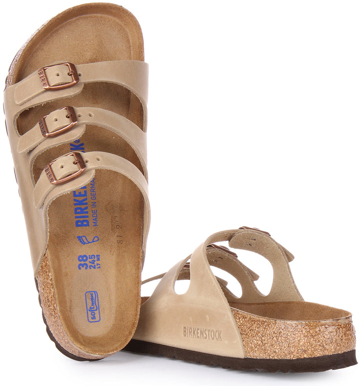 Sandalias Birkenstock Florida | cuero auténtico tabaco para hombre y mujer