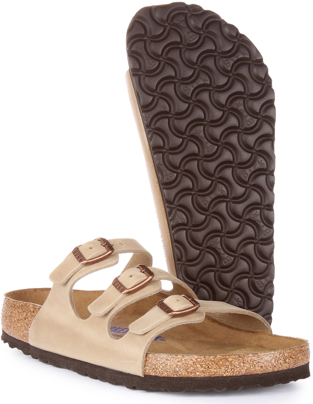 Sandalias Birkenstock Florida | cuero auténtico tabaco para hombre y mujer