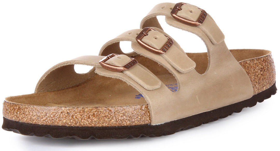 Sandalias Birkenstock Florida | cuero auténtico tabaco para hombre y mujer